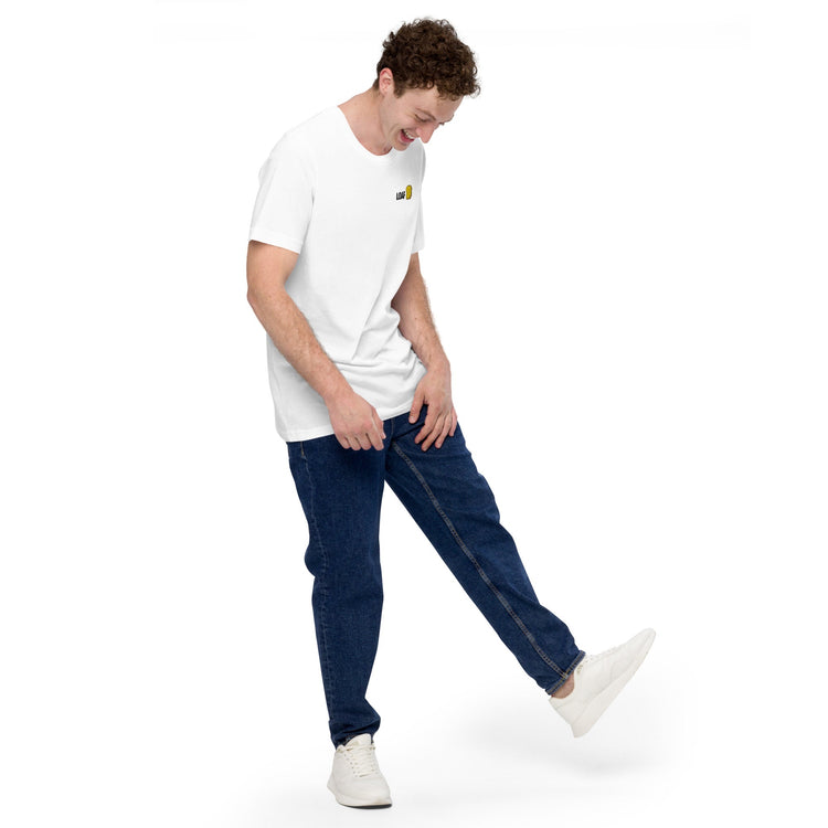 Young guy in a white t-shirt